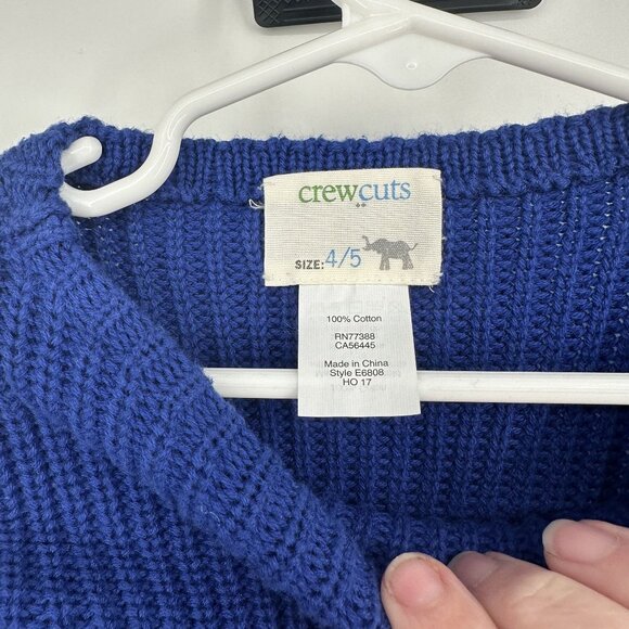 Crew‎ Cuts Girls Sweater Size 4/5 Purple and Plaid - Picture 2 of 3